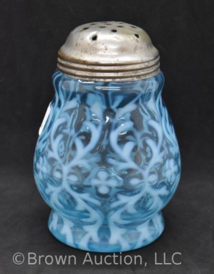 Blue opalescent Spanish Lace sugar shaker - 4