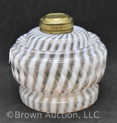 Opalescent swirl 3.5" finger loop kerosene lamp - 5