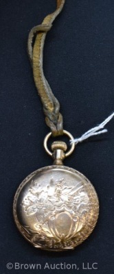 Ladies Elgin closed case gold pocket watch, winds and works - 2
