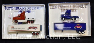 (2) Winross Ford tractor/ trailer trucks, mib