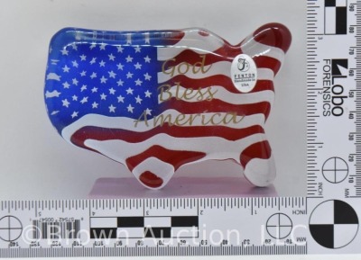 Fenton "God Bless America" paperweight - 5