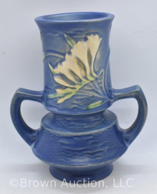 Roseville Freesia 118-6" vase, blue