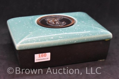 Roseville Hyde Park covered cigarette box, monogram, - 11