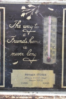 (2) Cuba, KS advertising thermometers - 3