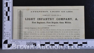 Civil War Broadside, company order - 3