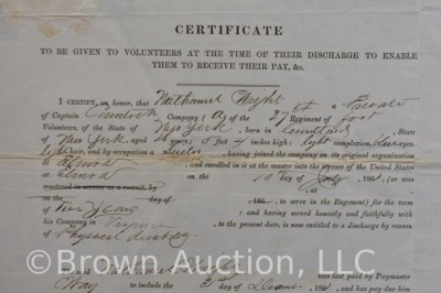 Civil War discharge certificate - 2