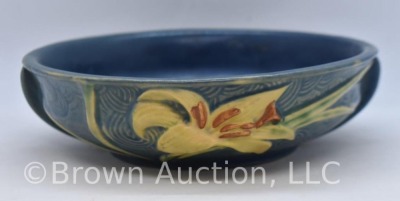 Roseville Zepher Lily 472-6" bowl, blue - 3