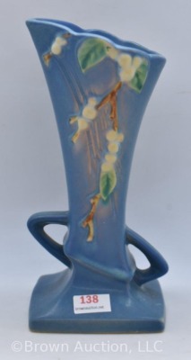 Roseville Snowberry 1V1-7" vase, blue - 3