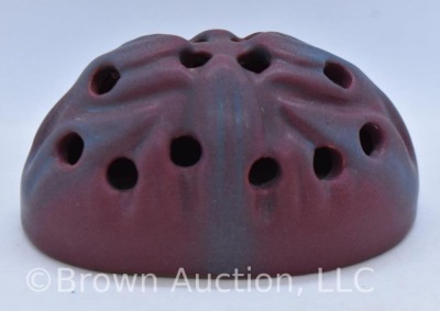 Van Briggle flower frog, maroon