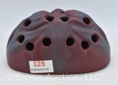 Van Briggle flower frog, maroon - 3