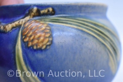 Roseville Pine Cone 632-3" bowl, blue - 6