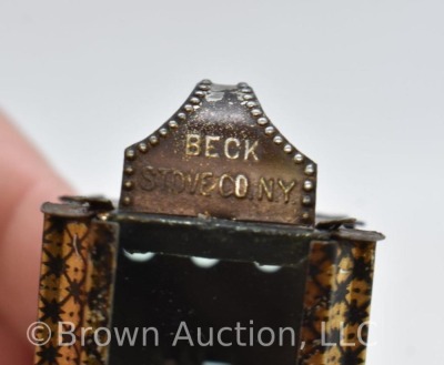 Beck Stove Co. advertising oil lamp lapel pin - Rare! - 6