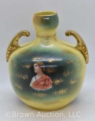 Mrkd. Royal Saxe Germany 5" portrait vase