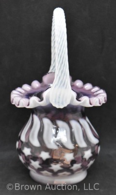 Fenton lavender opalescent Stars and Stripes basket