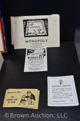 1940 Monopoly game box with money, cards and pieces - 4