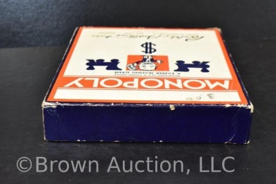 1940 Monopoly game box with money, cards and pieces - 7