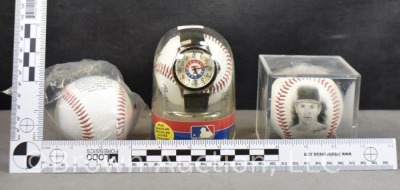 (3) Commemorative baseballs - 12