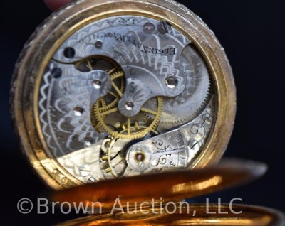 Ladies Elgin closed case gold pocket watch, winds and works - 10