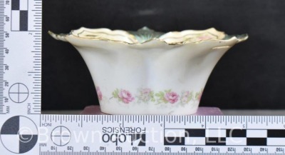 R.S. Prussia tidbit bowl w/ pierced handles, red mark - 7