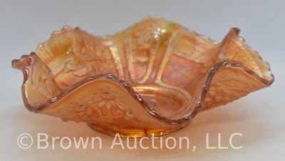 Carnival Glass Sailboat small bowl, marigold - 3