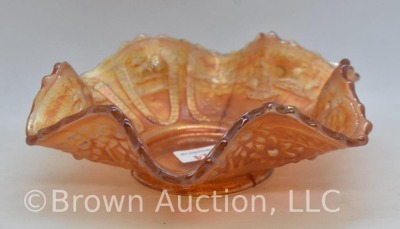 Carnival Glass Sailboat small bowl, marigold - 4