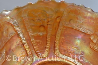 Carnival Glass Sailboat small bowl, marigold - 7