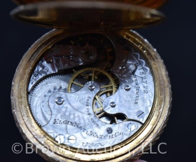 Ladies Elgin closed case gold pocket watch, winds and works - 11