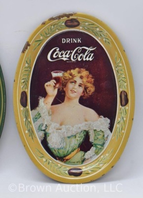 (3) Reproduction Coca-Cola advertising metal tip trays - 7