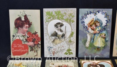 (21) Early 1900's Valentine post cards - 2