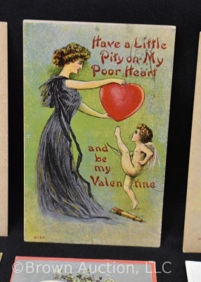 (21) Early 1900's Valentine post cards - 10