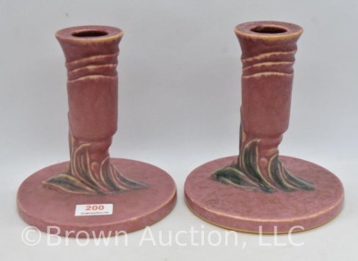 Roseville Velmoss 1100-3" candlesticks