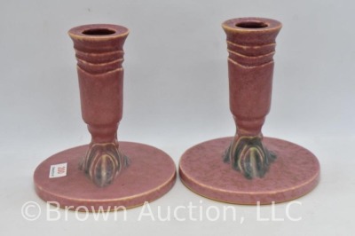 Roseville Velmoss 1100-3" candlesticks - 2