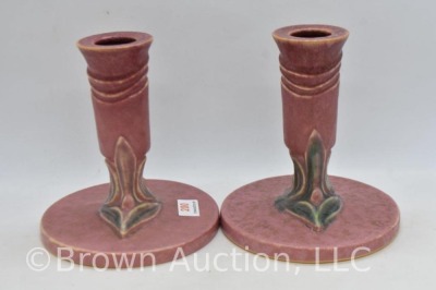 Roseville Velmoss 1100-3" candlesticks - 4