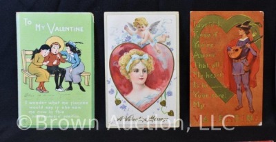 (21) Early 1900's Valentine post cards - 2