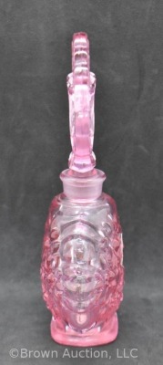 Fenton 6.5" perfume bottle with embossed floral design, lt. lavender - 2