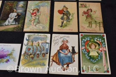 (21) Early 1900's Valentine post cards - 7