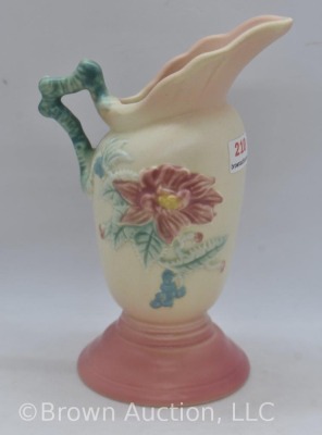 Hull Woodland W3 5.5" pitcher, cream/ pink/ green - 6