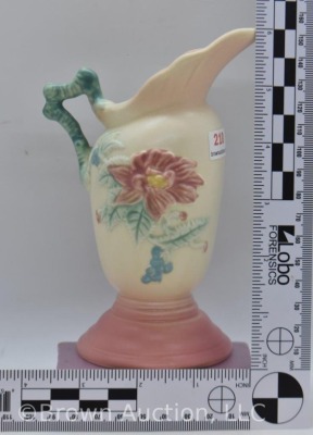 Hull Woodland W3 5.5" pitcher, cream/ pink/ green - 7