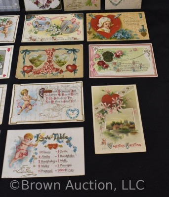 (21) Early 1900's Valentine post cards - 5