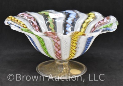 Murano hand blown glass compote - 4