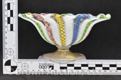 Murano hand blown glass compote - 8