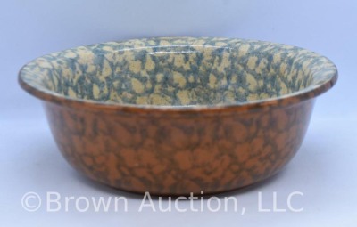 Blue Spongeware low bowl - 3