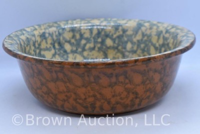 Blue Spongeware low bowl - 4