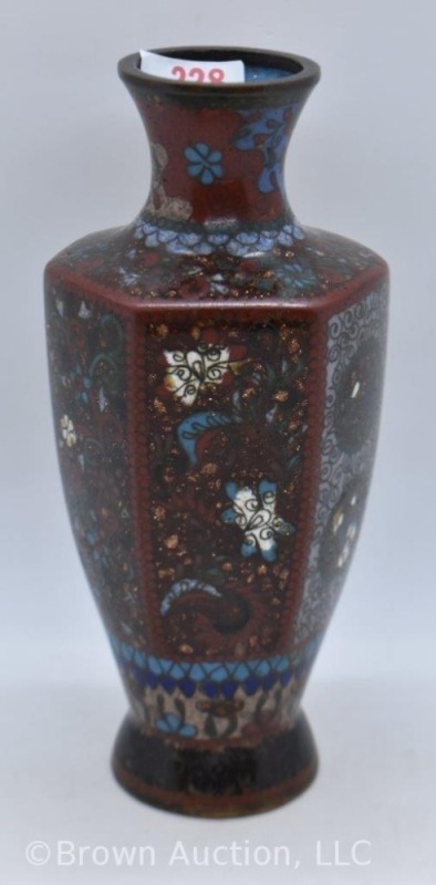 Cloisonne 6" vase