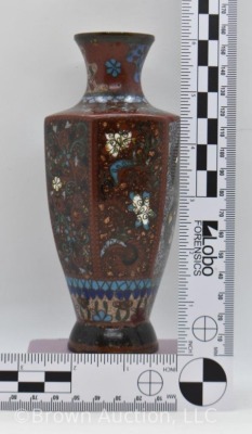 Cloisonne 6" vase - 8