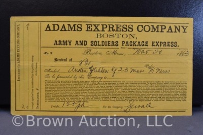 Civil War Adams Express Company receipt - 4