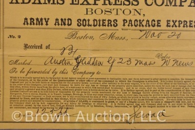 Civil War Adams Express Company receipt - 5