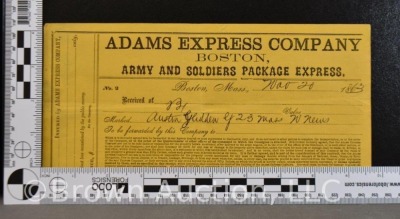 Civil War Adams Express Company receipt - 8