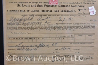 (3) St. Louis and San Francisco RR Bill of Lading documents - 9