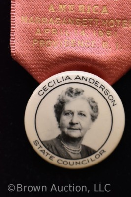 (2) 1951 photo ID badges and ribbons of R.I. Daughters of America - 4